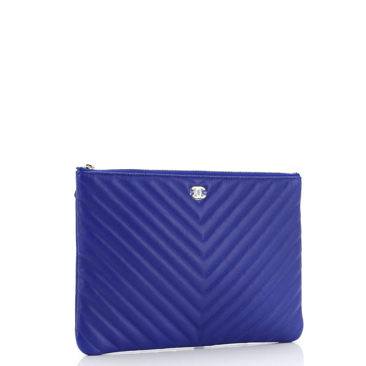 Charm O Case Pouch Chevron Lambskin Medium - Deep Luxury