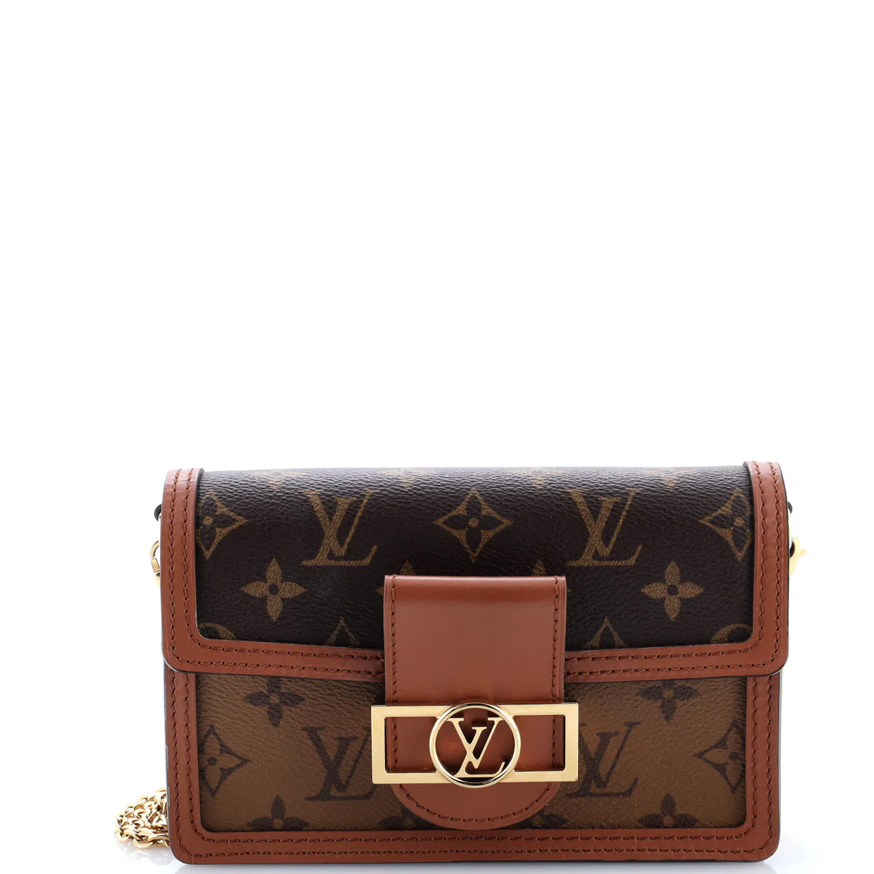 Dauphine Chain Wallet Reverse Monogram Canvas - Deep Luxury