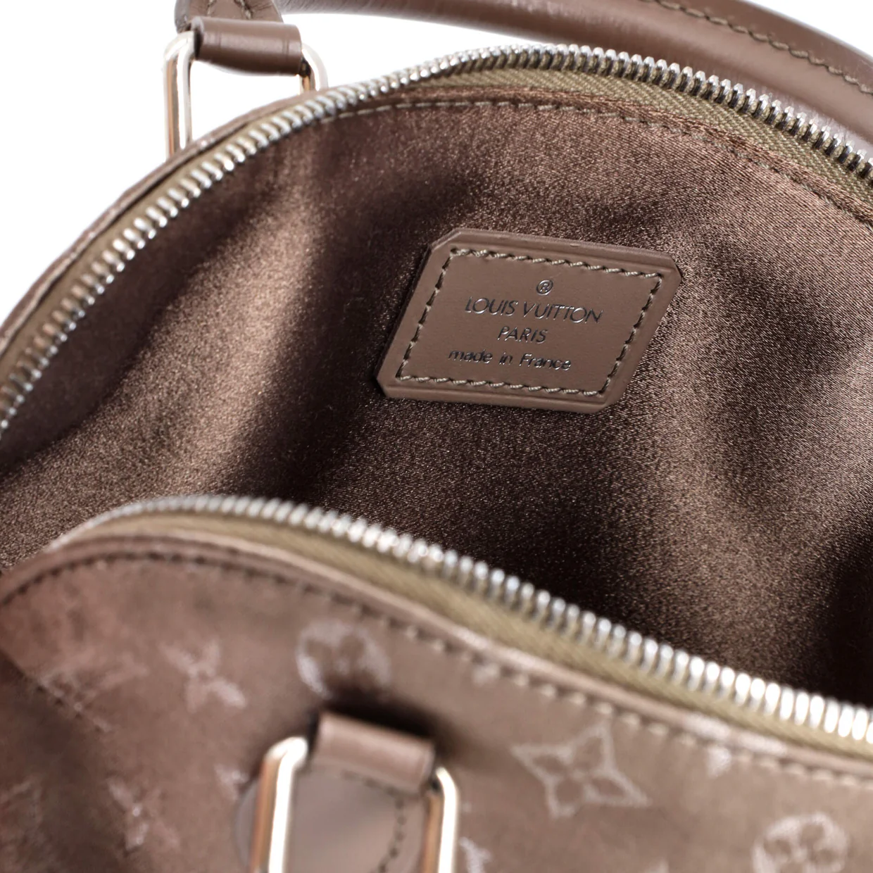 Alma Handbag Monogram Satin Mini - Deep Luxury