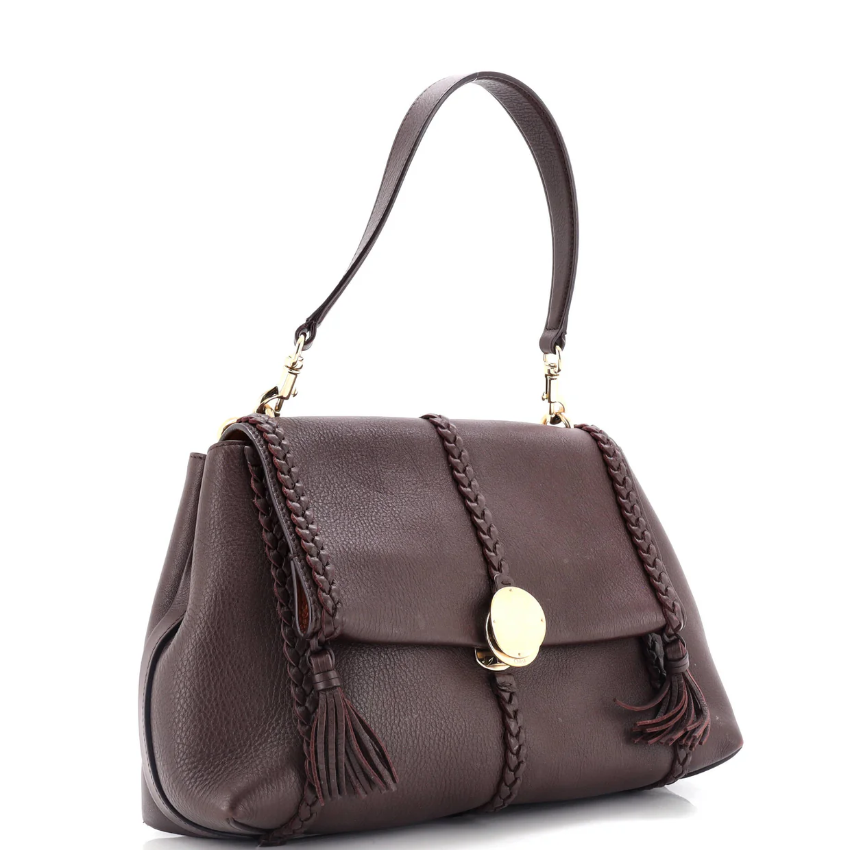 Penelope Soft Shoulder Bag Leather Medium - Deep Luxury