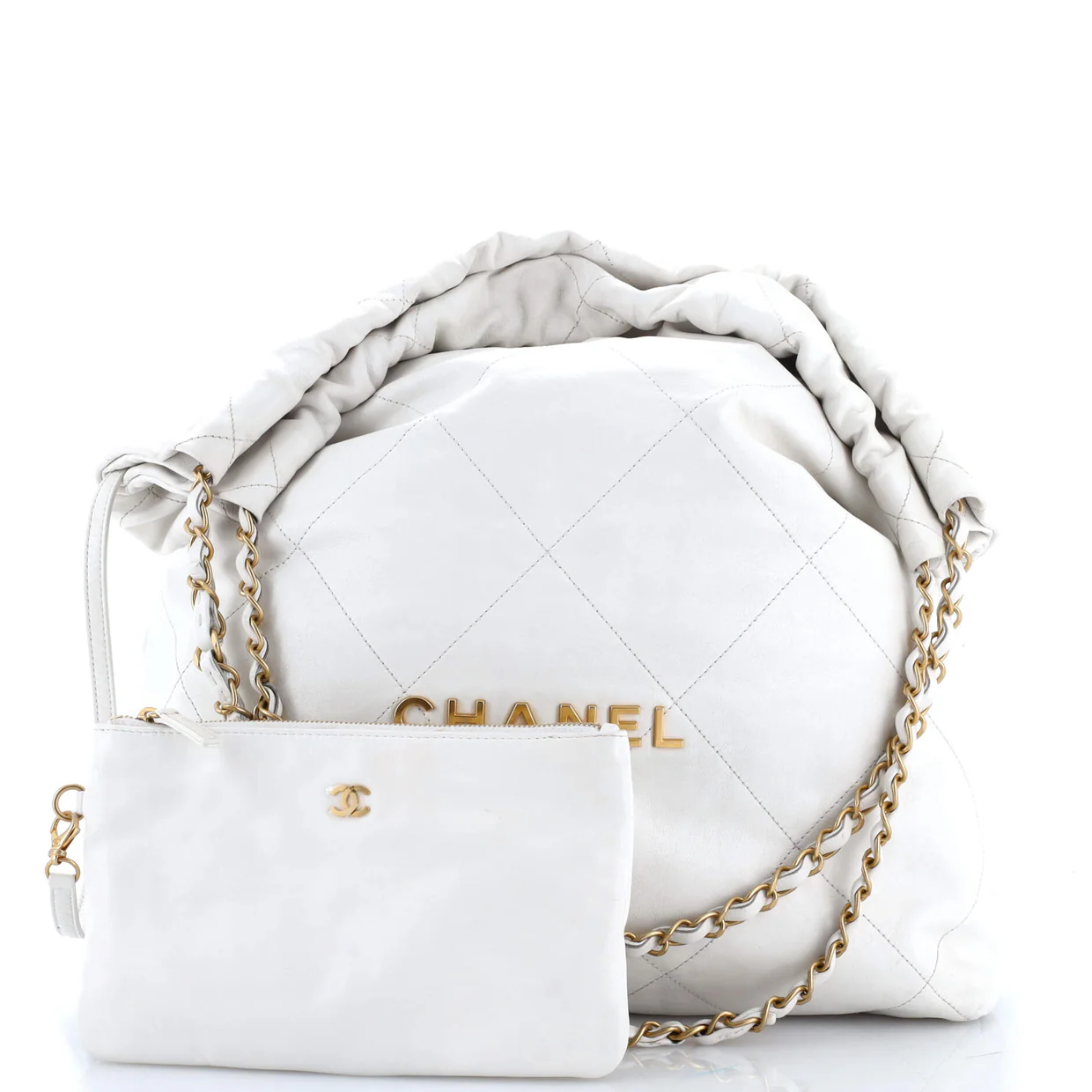 22 Chain Hobo Quilted Calfskin Large - Deep Luxury
