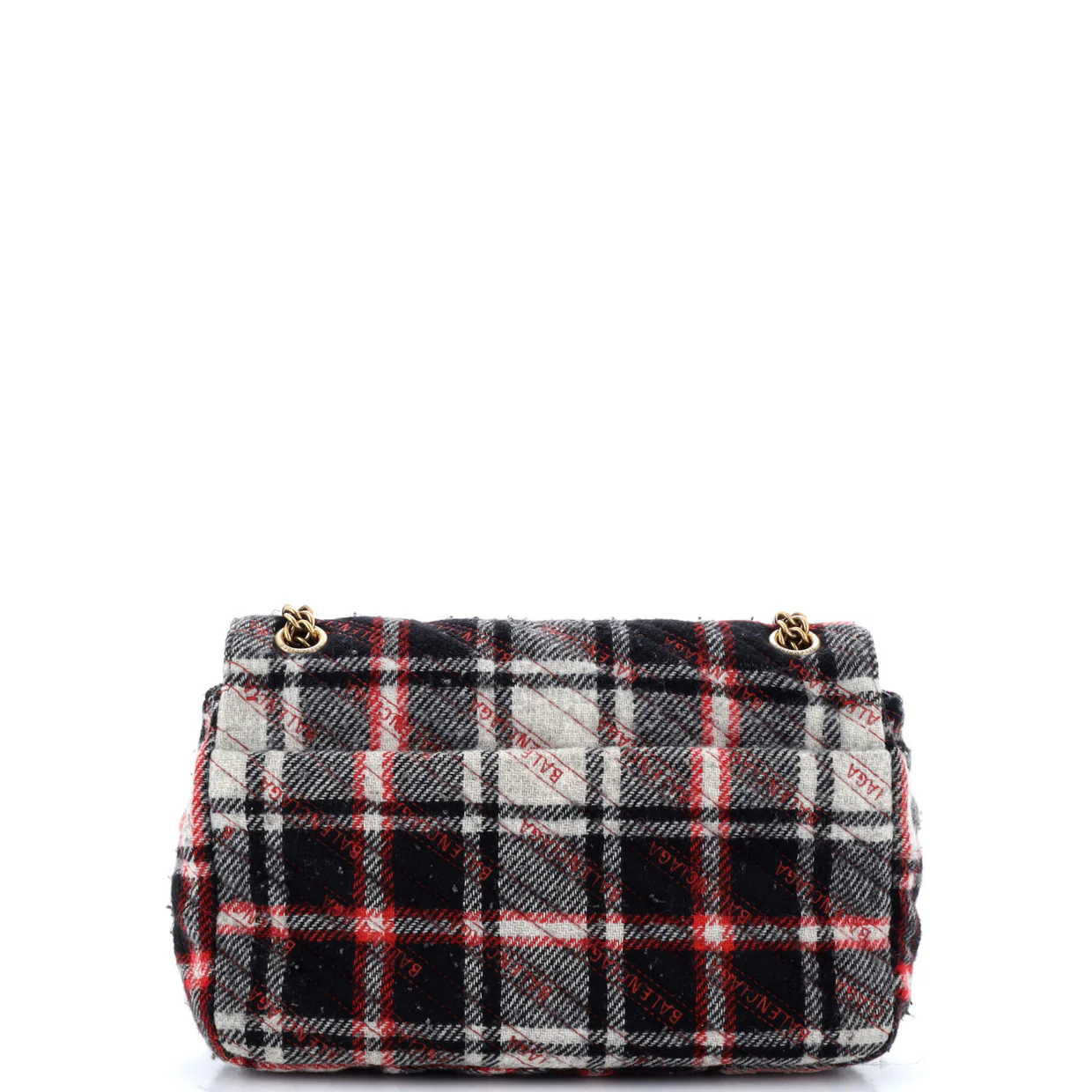 BB Chain Round Shoulder Bag Quilted Wool Medium - Deep Luxury