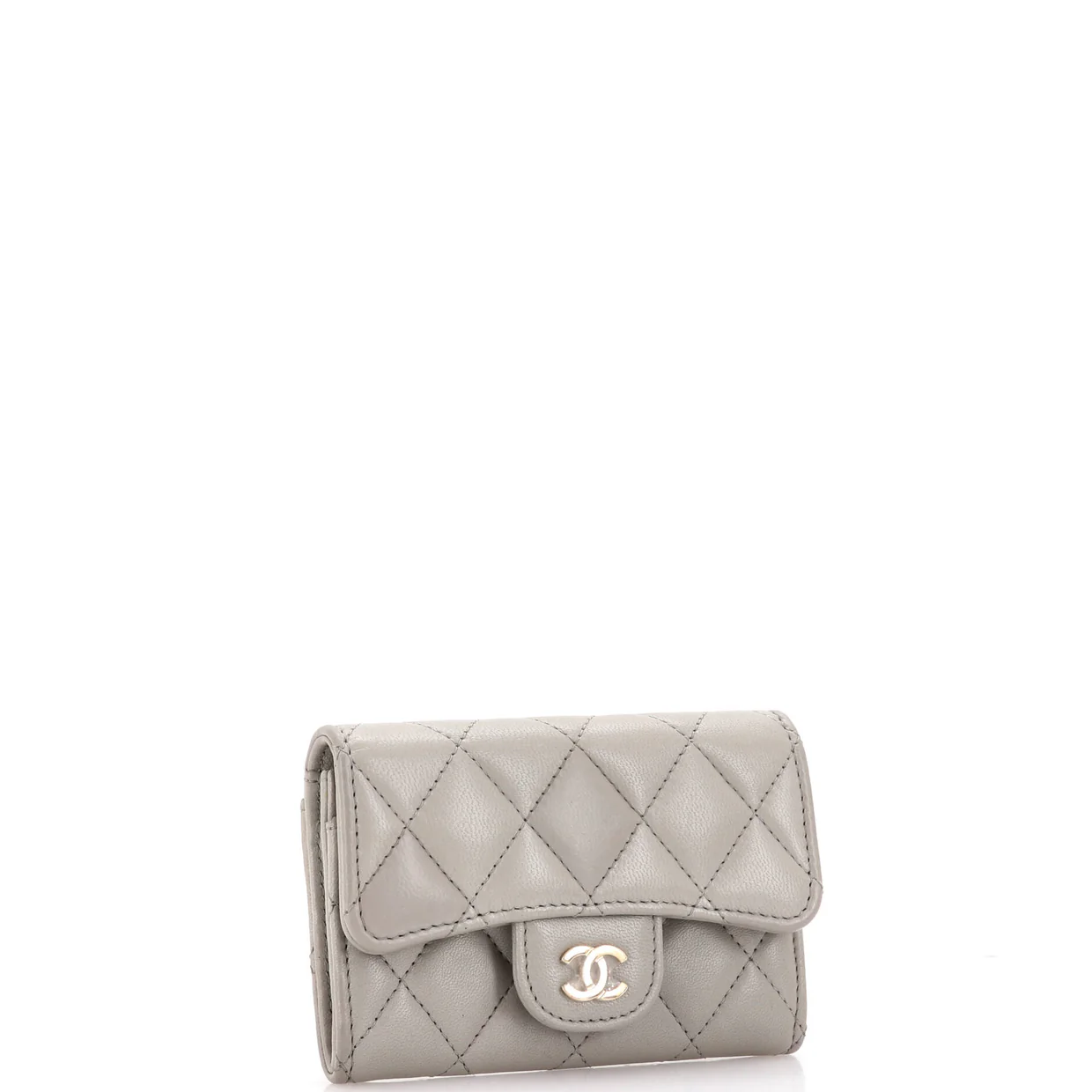 Classic Flap Card Case Quilted Lambskin - Deep Luxury