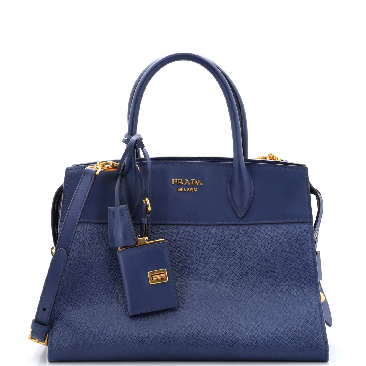 Esplanade Tote Saffiano with City Calf Medium - Deep Luxury