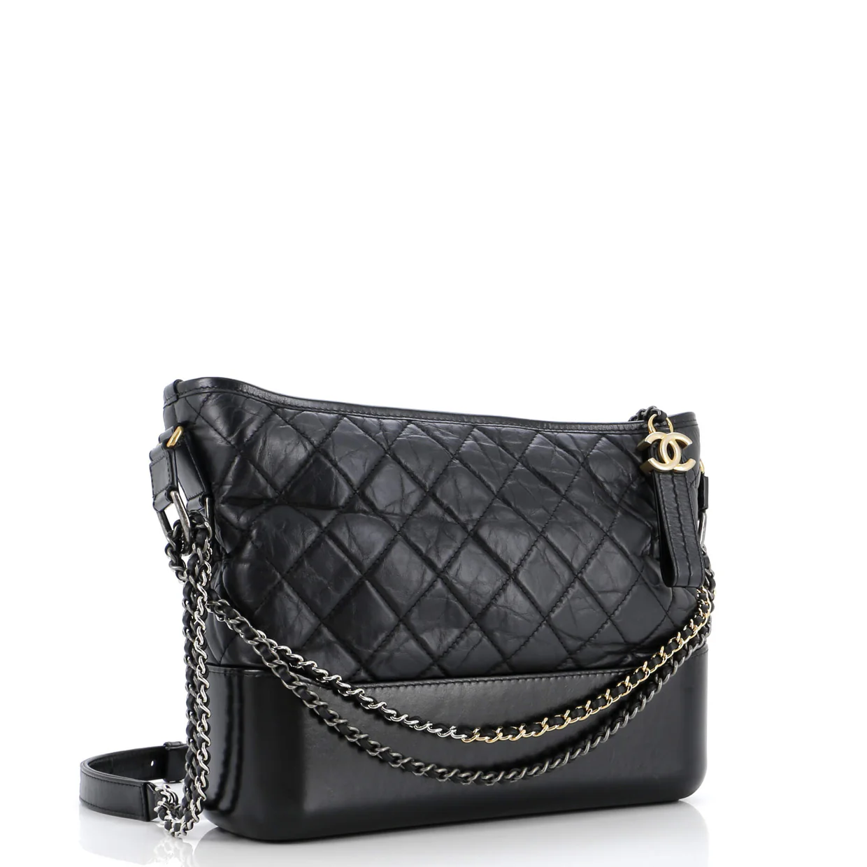 Gabrielle Hobo Quilted Aged Calfskin Medium - Deep Luxury