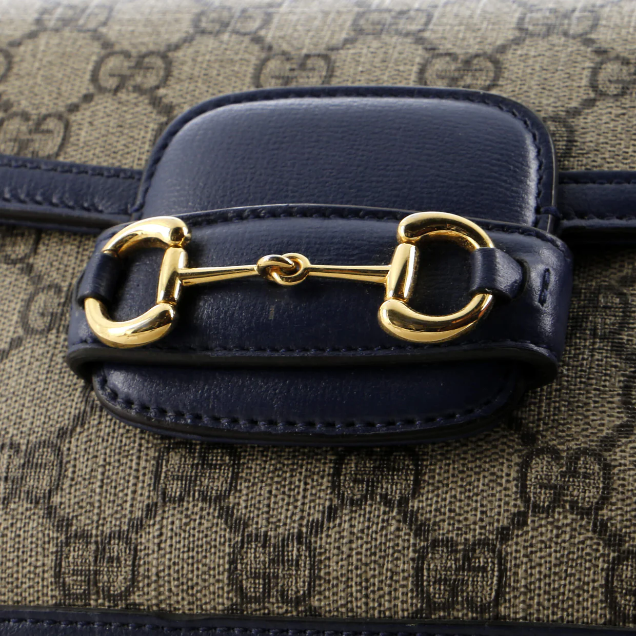 Horsebit 1955 Shoulder Bag GG Coated Canvas with Leather Mini - Deep Luxury