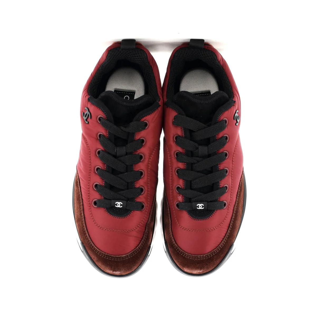 Women's CC Low-Top Sneakers Nylon and Suede - Deep Luxury