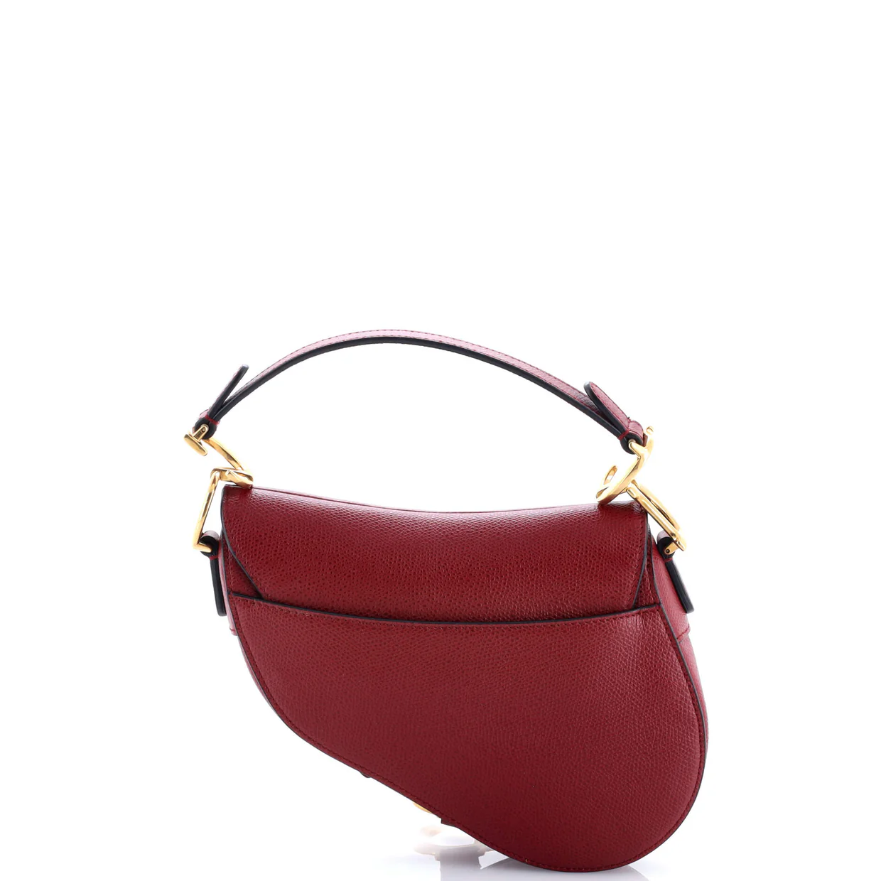 Saddle Handbag with Strap Leather Mini - Deep Luxury