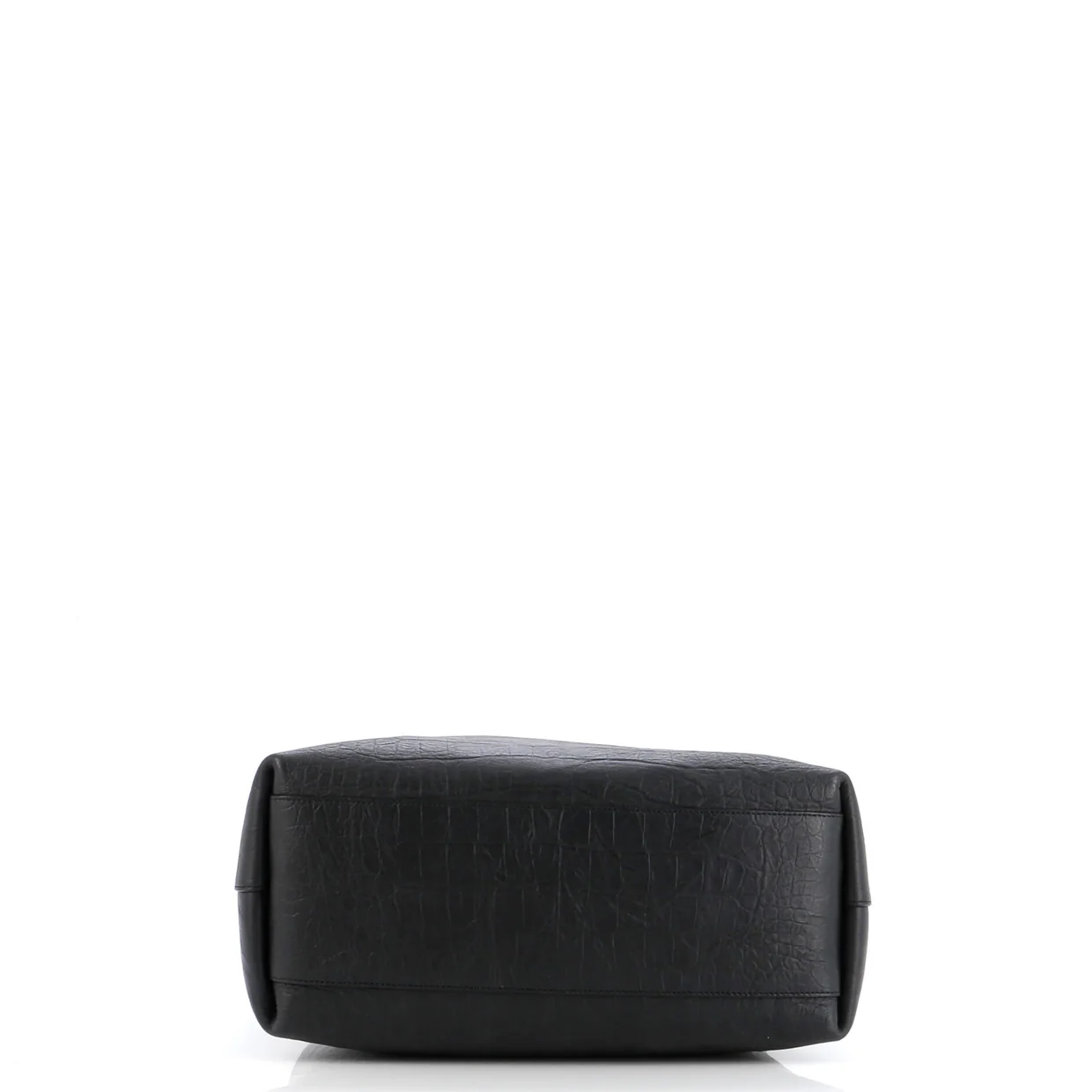 Shopper Tote Crocodile Embossed Leather Tall - Deep Luxury