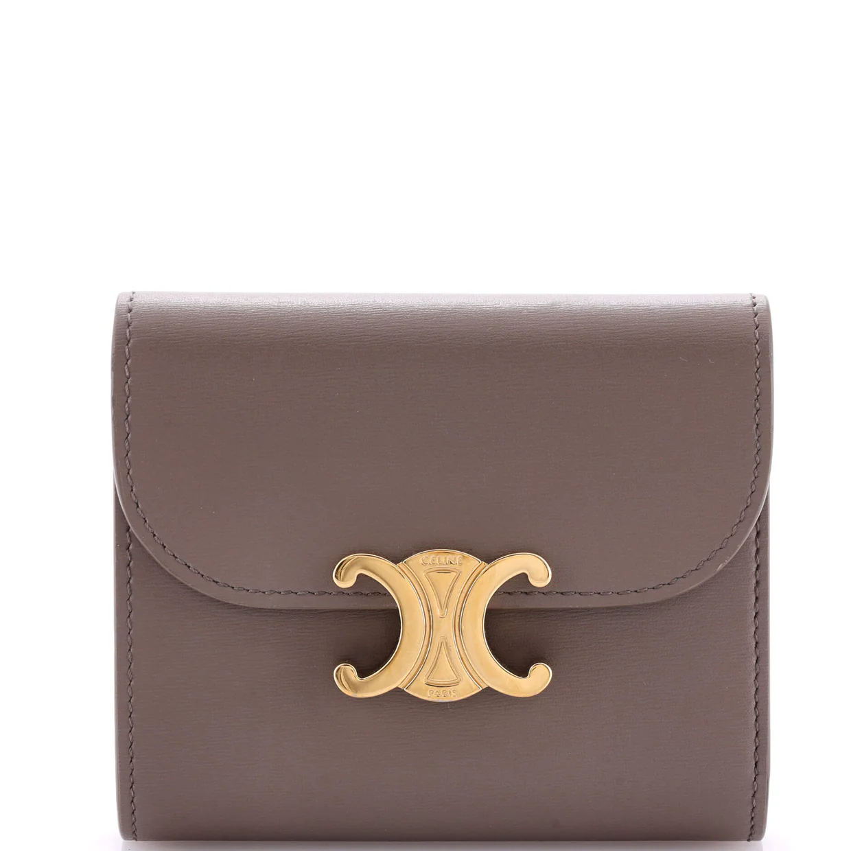 Triomphe Trifold Wallet Leather Small - Deep Luxury