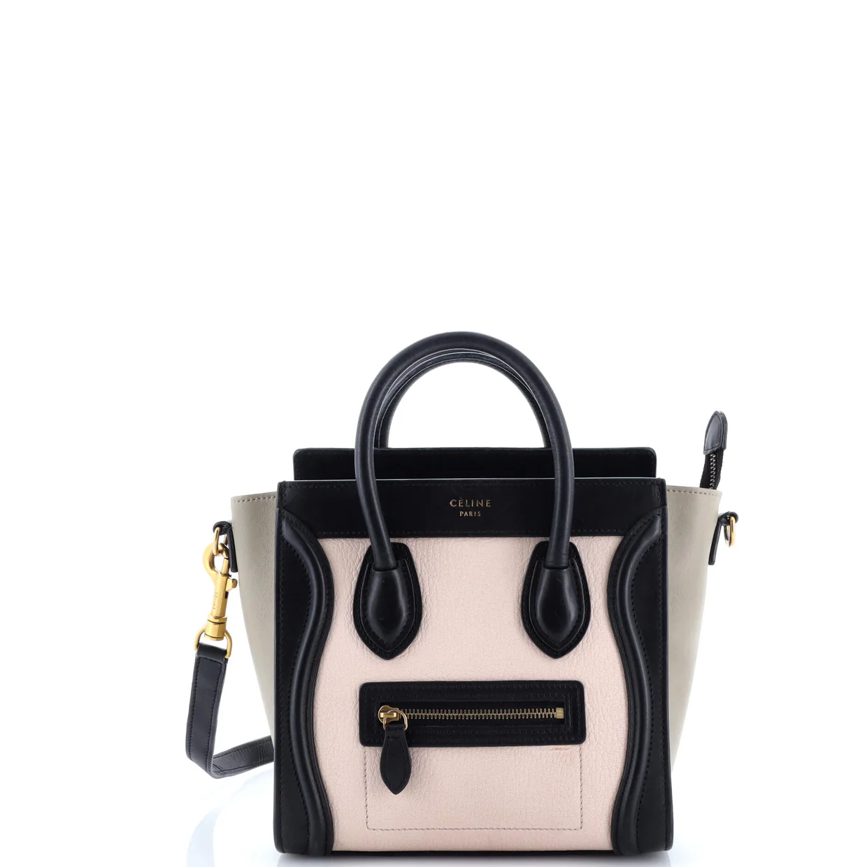 Tricolor Luggage Bag Leather Nano - Deep Luxury