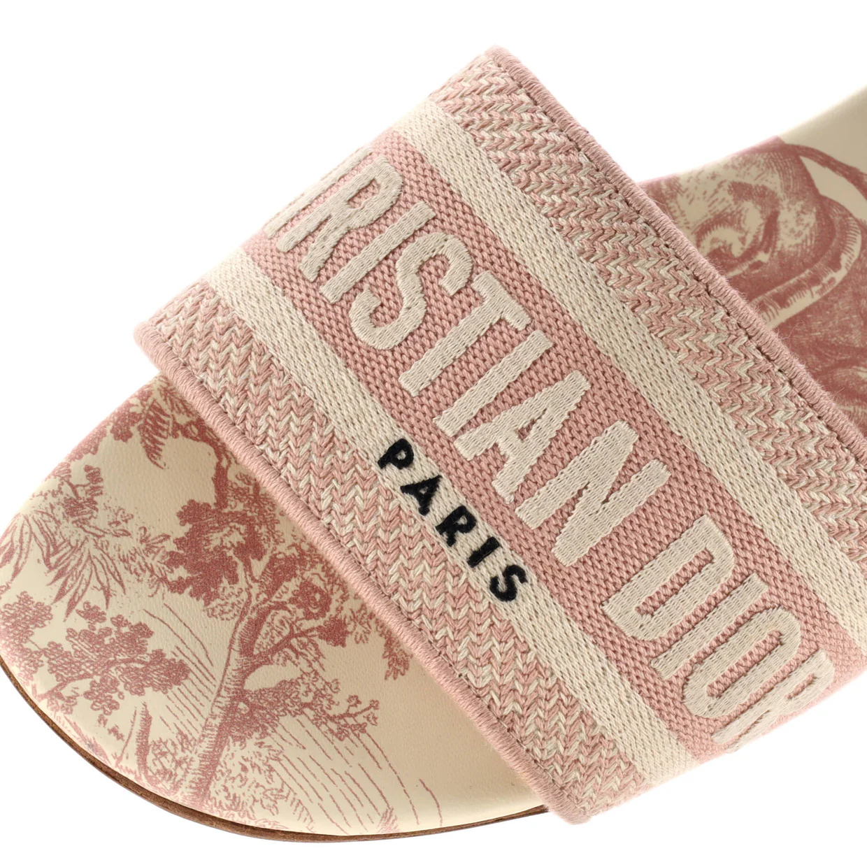 Women's Dway Flat Sandals Embroidered Canvas - Deep Luxury