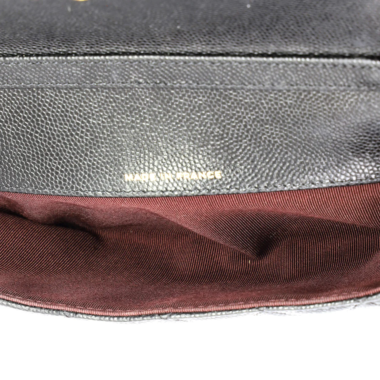 Classic Sunglasses Case with Chain Quilted Caviar - Deep Luxury