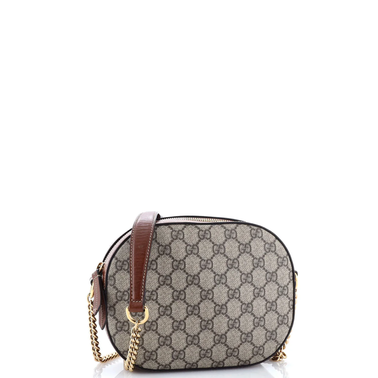 Chain Crossbody Bag GG Coated Canvas and Leather Mini - Deep Luxury