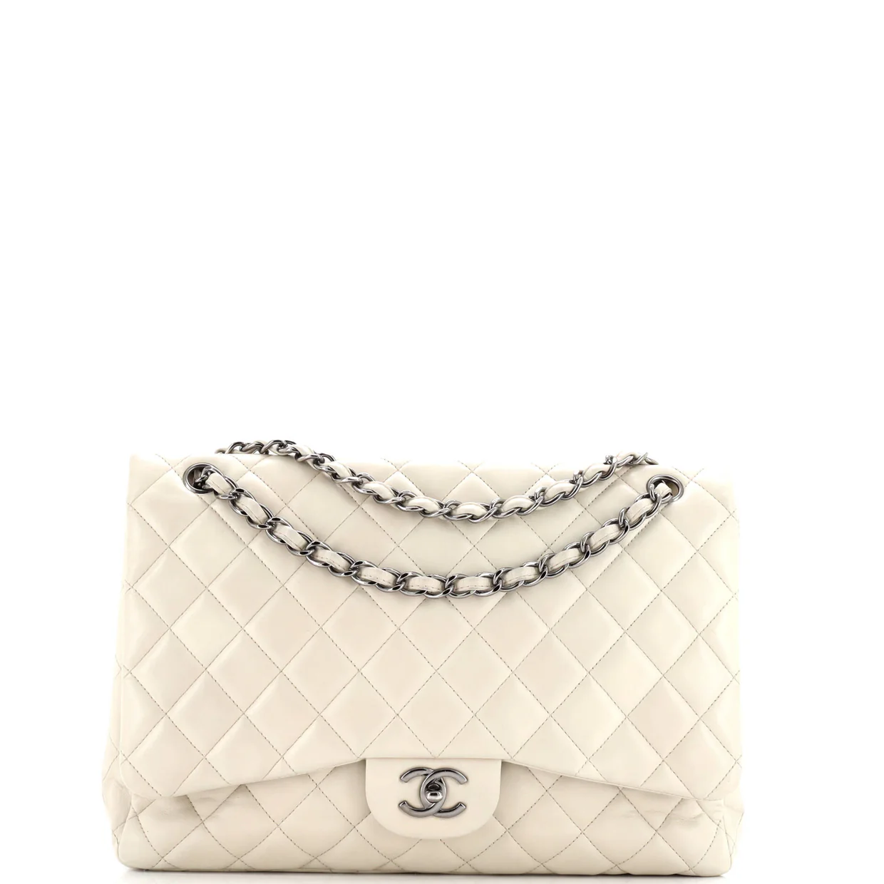 Classic Single Flap Bag Quilted Lambskin Maxi - Deep Luxury