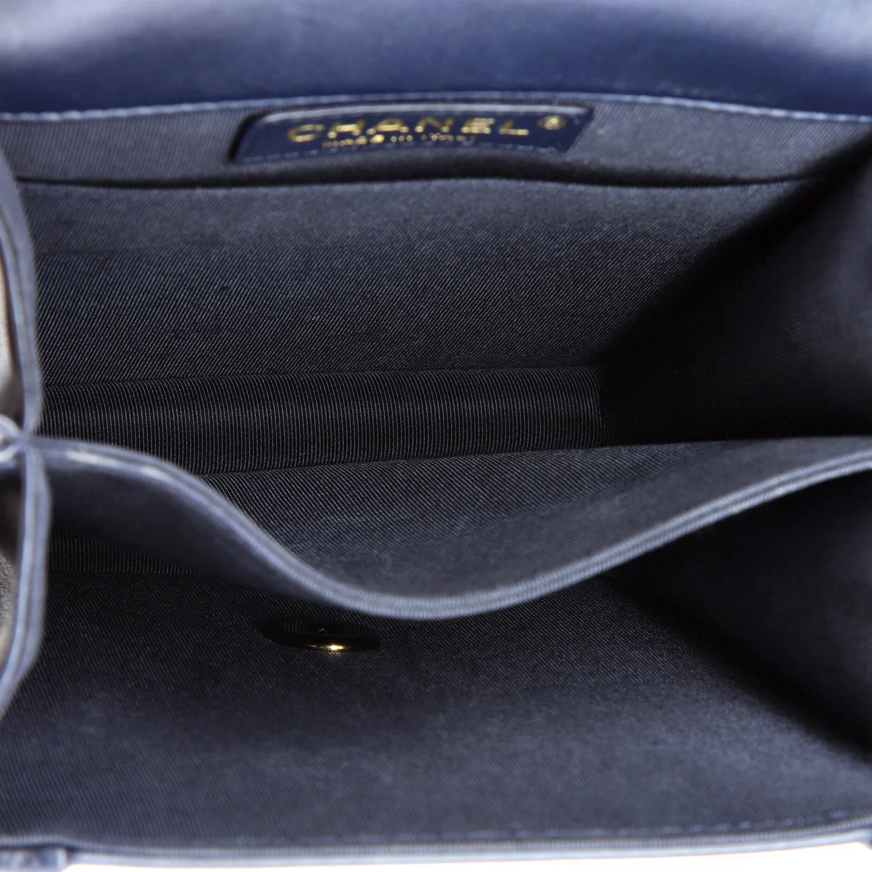 Paris-New York North South Boy Flap Bag Striped Lambskin Small - Deep Luxury