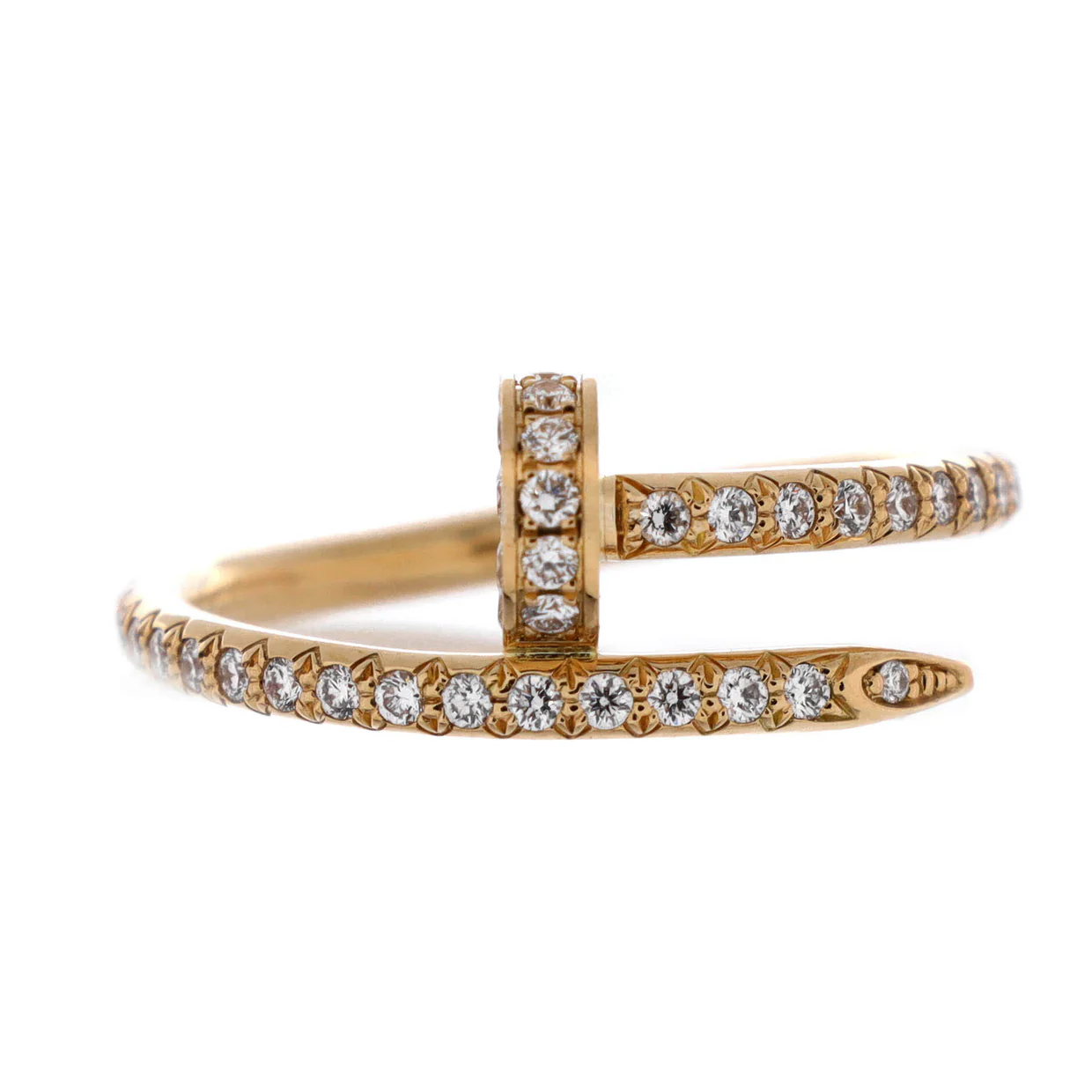 Juste un Clou Paved Ring 18K Yellow Gold with Diamonds Small - Deep Luxury