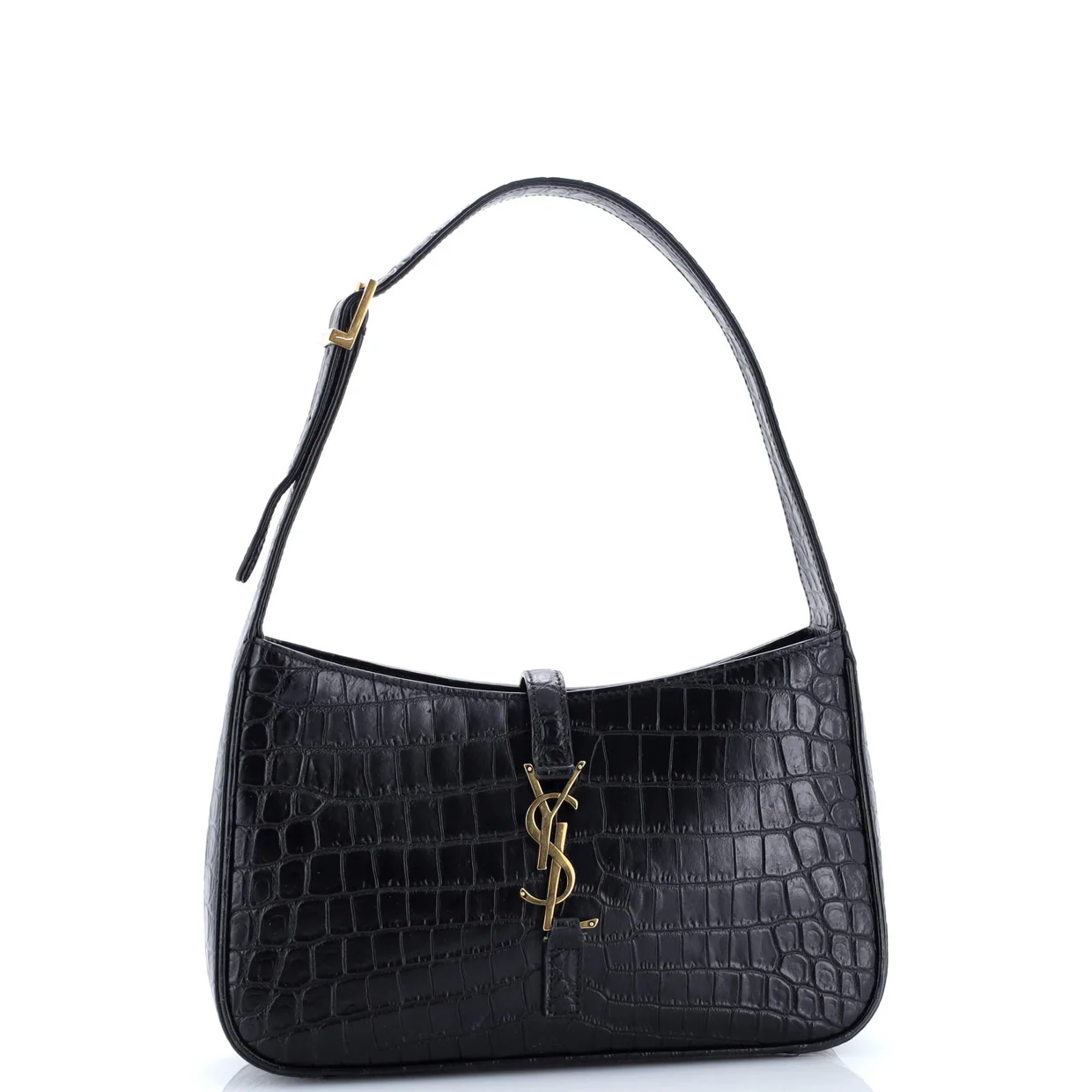 Le 5 a 7 Hobo Crocodile Embossed Leather Small - Deep Luxury