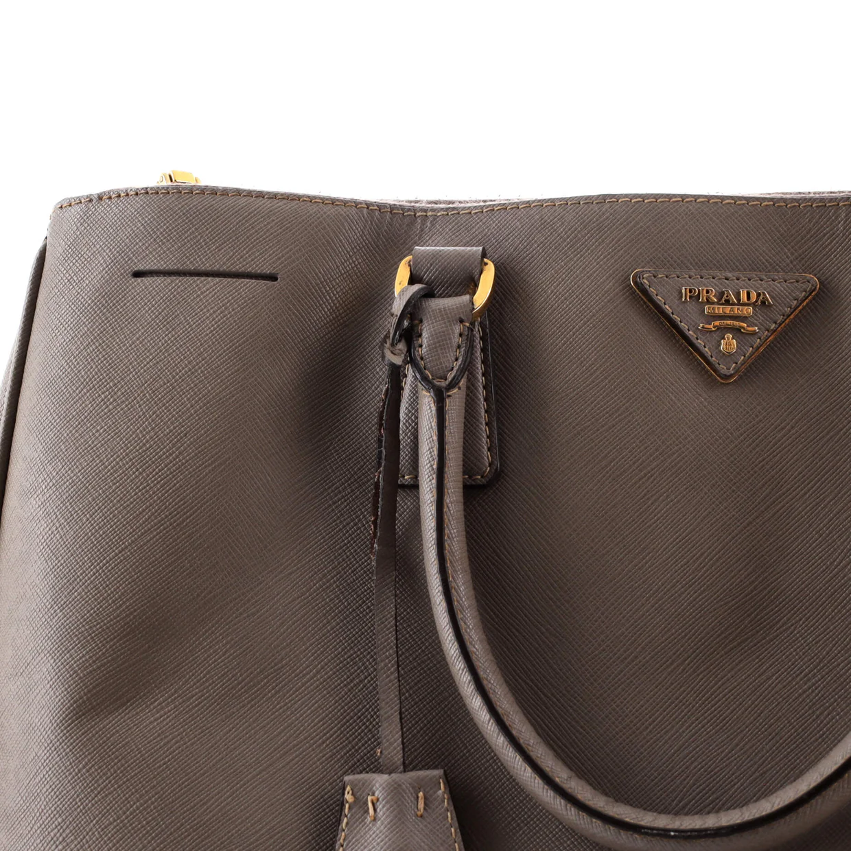Double Zip Lux Tote Saffiano Leather XL - Deep Luxury