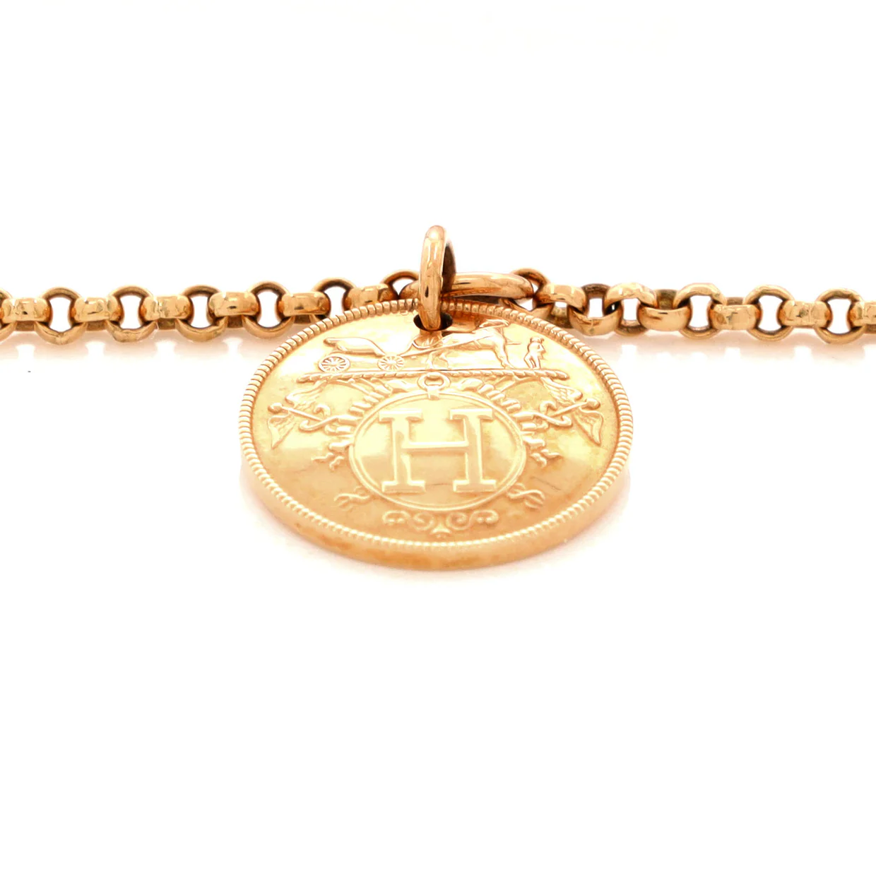 Ex-Libris Bracelet 18K Rose Gold with Diamond Small - Deep Luxury