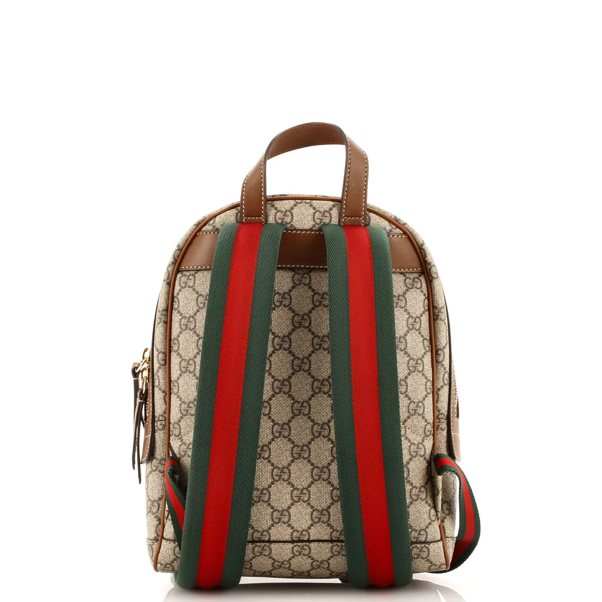 Zip Pocket Backpack Embroidered GG Coated Canvas Small - Deep Luxury
