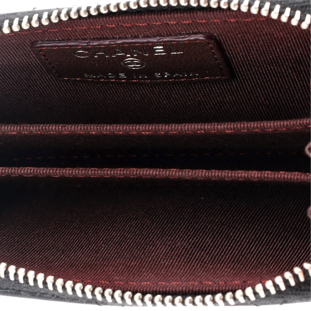CC Zip Coin Purse Quilted Lambskin Small - Deep Luxury