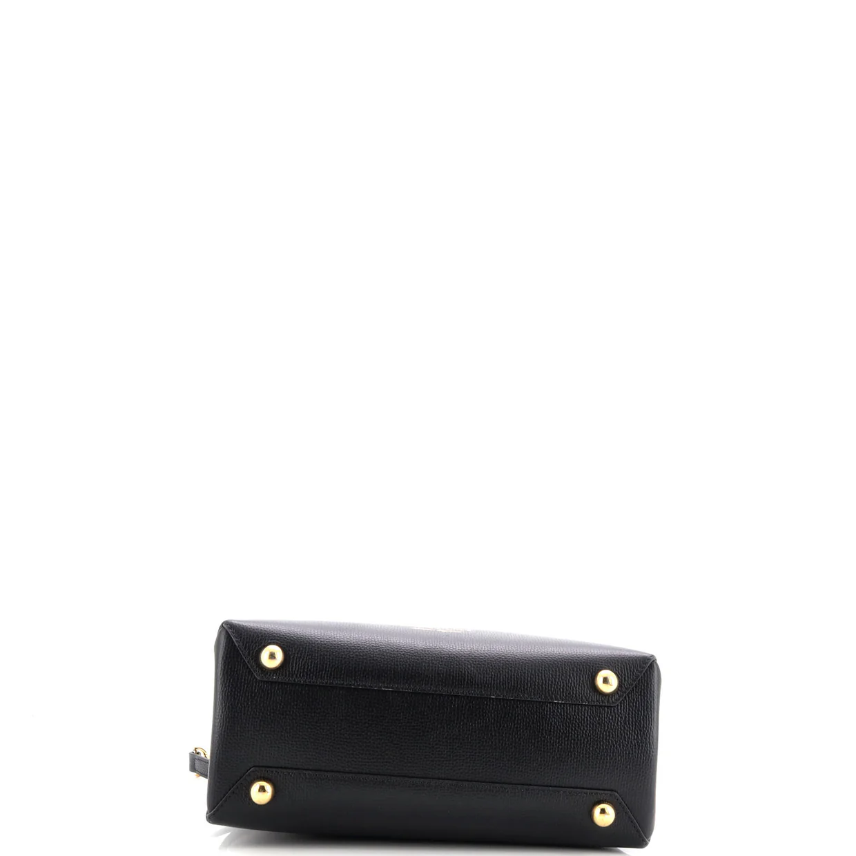 Banner Tote Leather and House Check Canvas Small - Deep Luxury