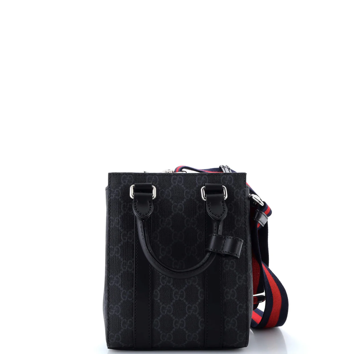 Convertible Web Open Tote GG Coated Canvas Mini - Deep Luxury