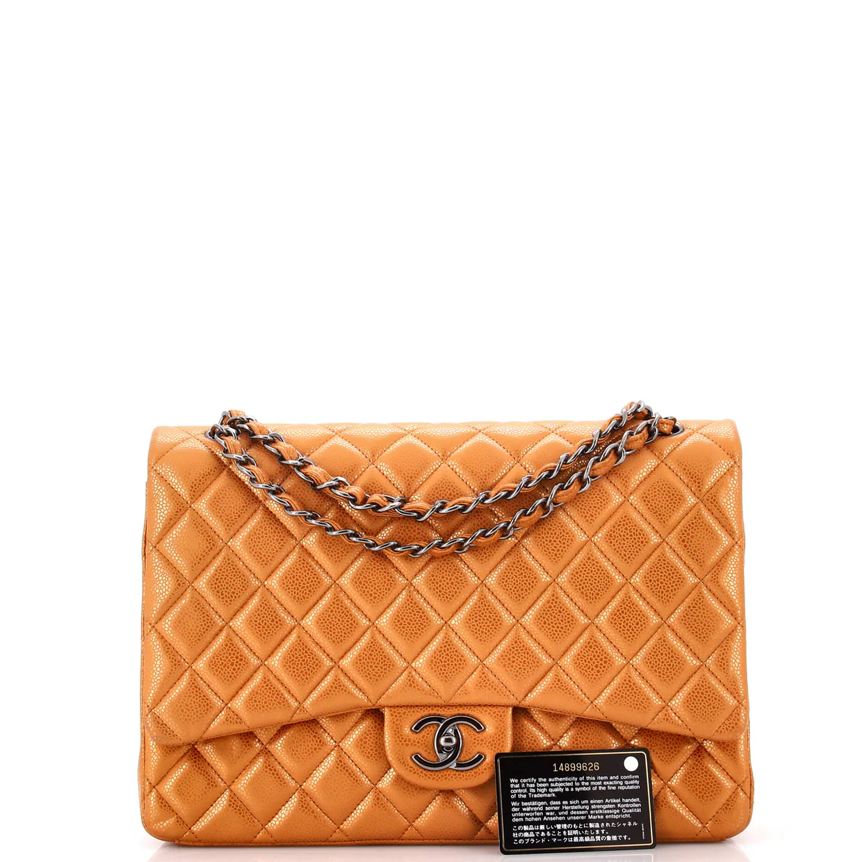 Vintage Classic Double Flap Bag Quilted Caviar Maxi - Deep Luxury