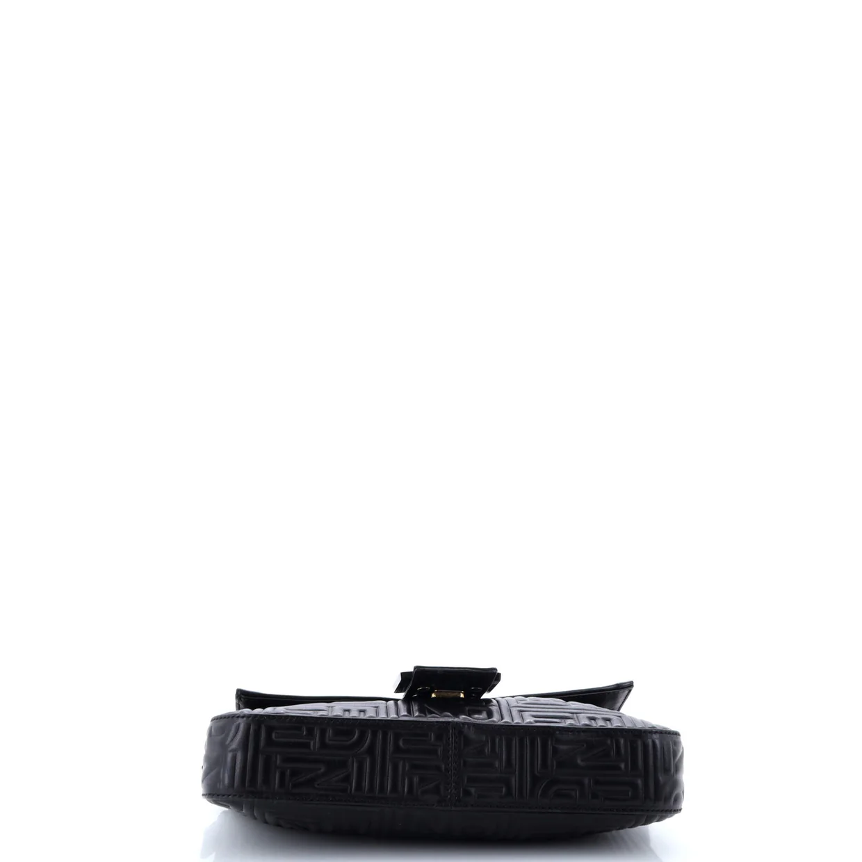 Baguette Bag Logo Embossed Leather Small - Deep Luxury