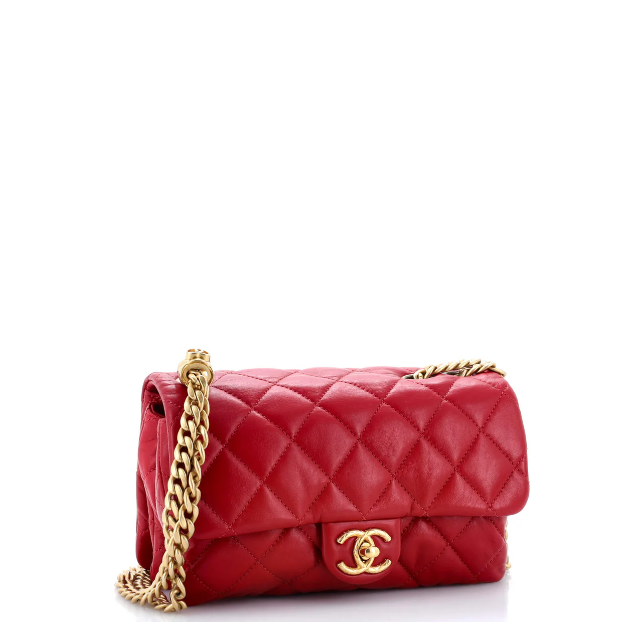All Slide Long Flap Bag Quilted Lambskin Small - Deep Luxury
