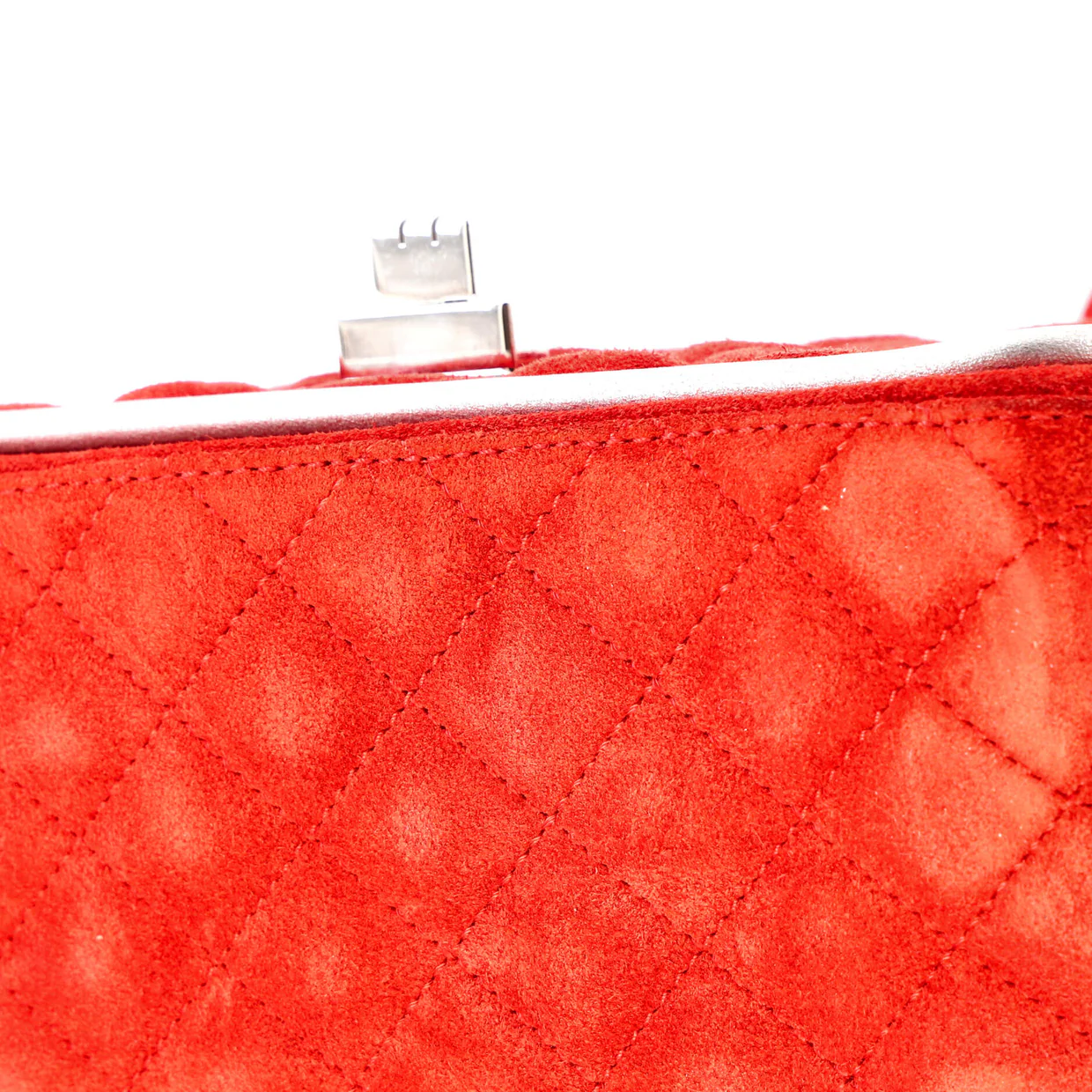 Reissue 2.55 Flap Bag Quilted Suede with Metallic Calfskin 224 - Deep Luxury