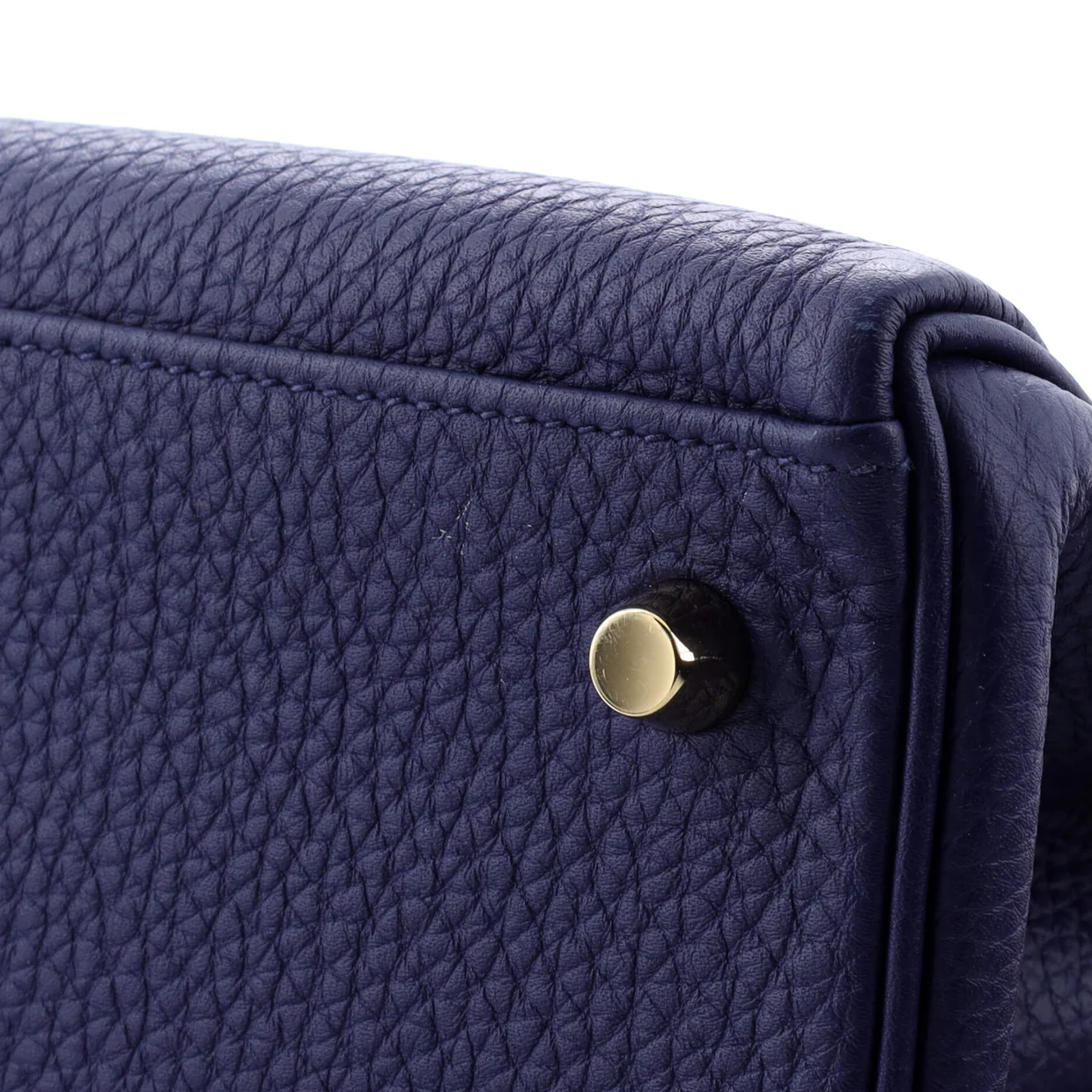Kelly Handbag Bleu Encre Togo with Gold Hardware 28 - Deep Luxury