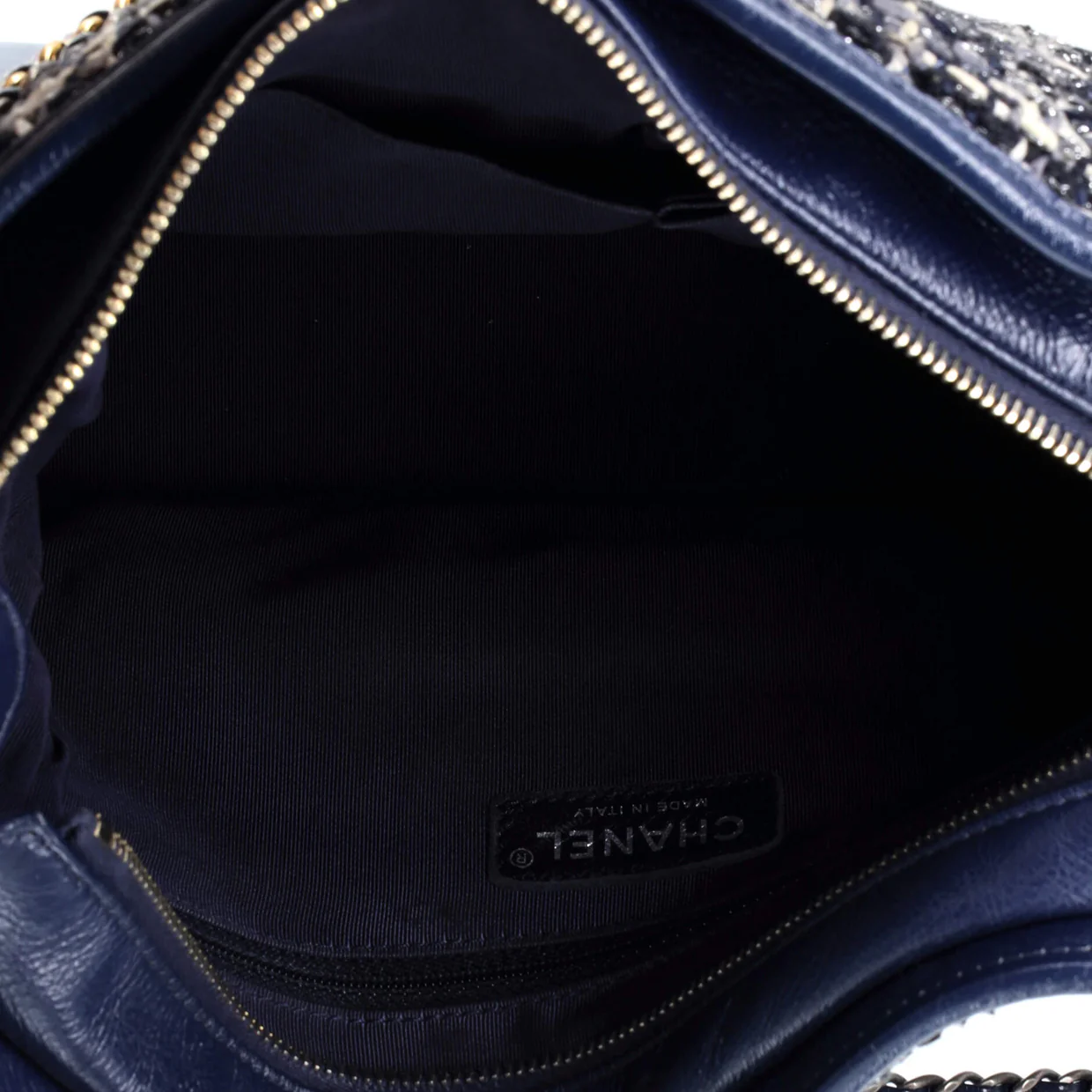 Gabrielle Hobo Quilted Tweed and Calfskin Medium - Deep Luxury