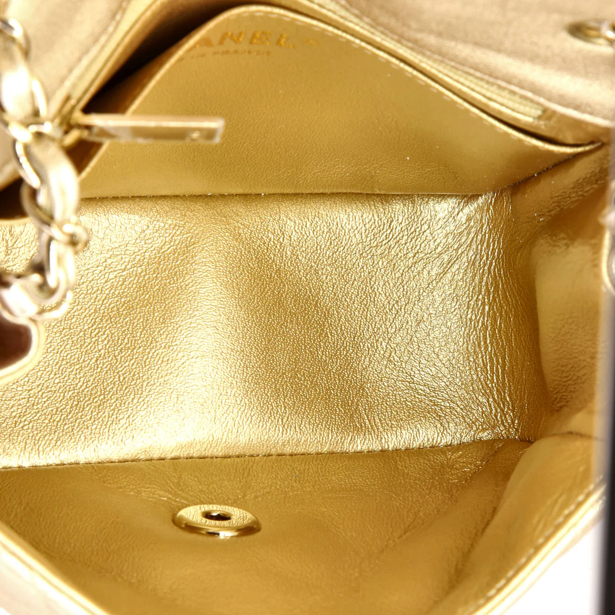 Square Classic Single Flap Bag Quilted Metallic Lambskin Mini - Deep Luxury