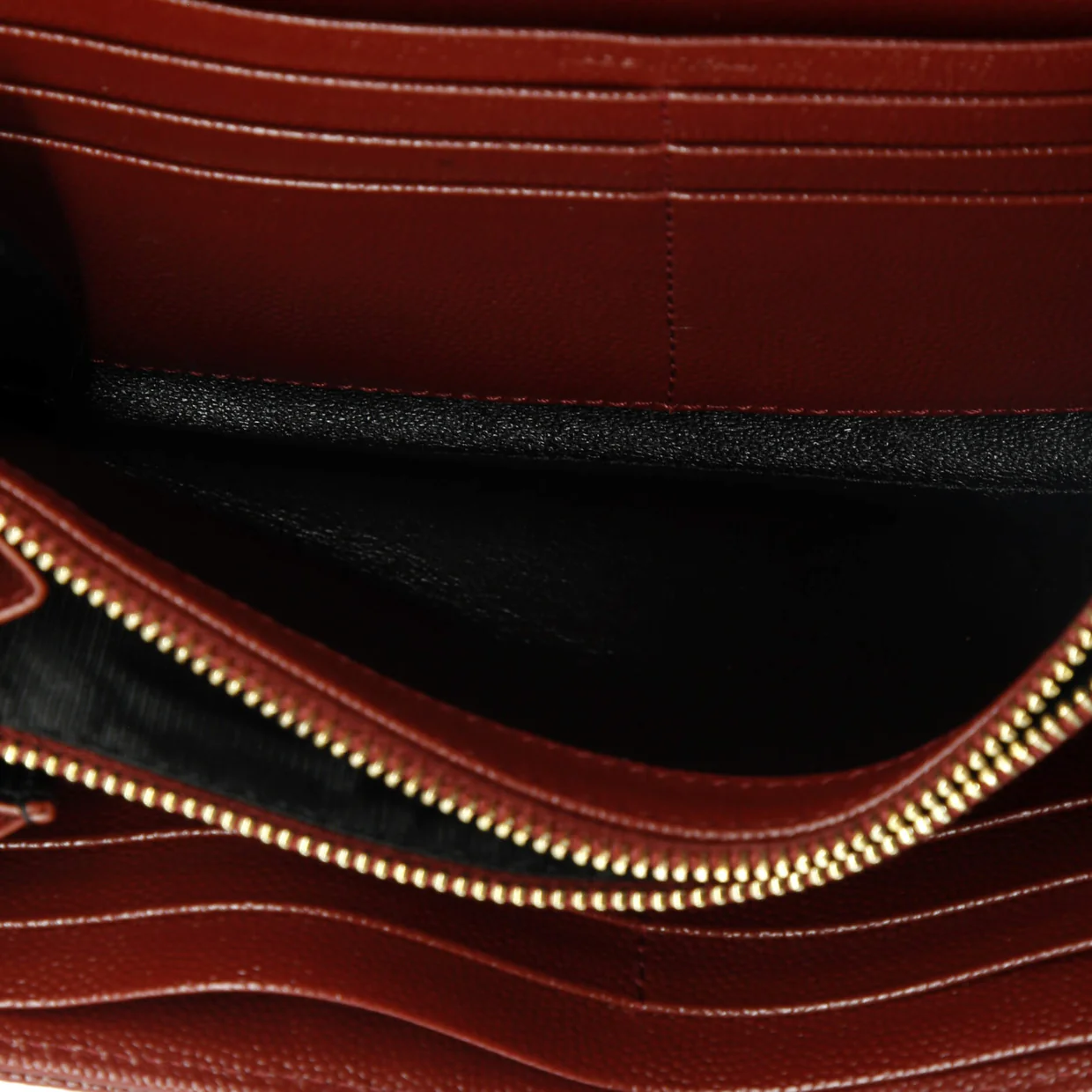 Classic Monogram Flap Wallet Matelasse Chevron Leather Large - Deep Luxury