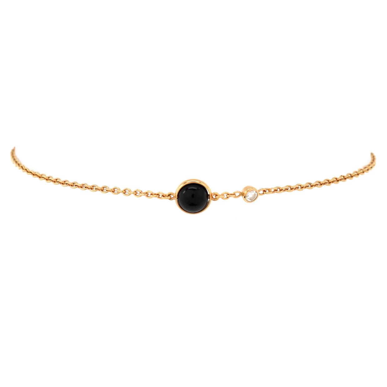 Possession Bracelet 18K Rose Gold with Onyx and Diamond - Deep Luxury