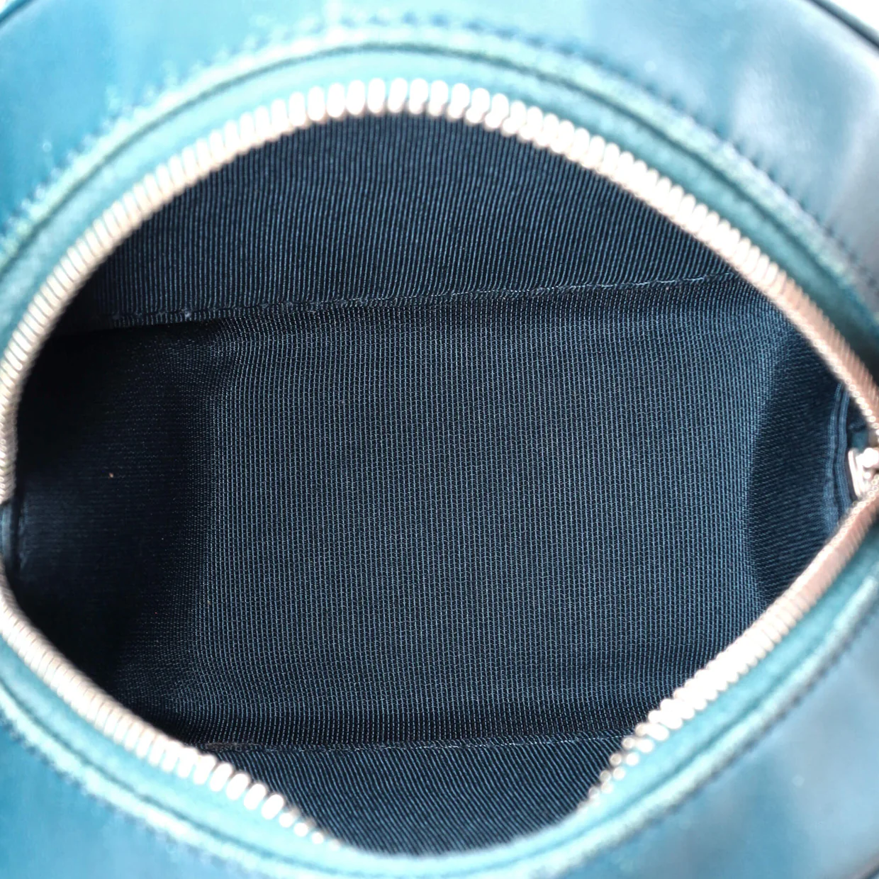 Round Clutch with Chain Quilted Lambskin Mini - Deep Luxury