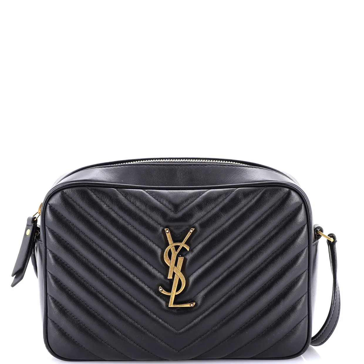 Lou Camera Bag Matelasse Chevron Leather Small - Deep Luxury