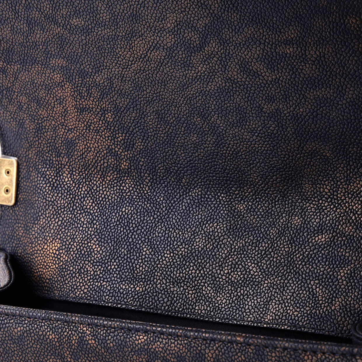 Braided Boy Flap Bag Patinated Chevron Caviar Old Medium - Deep Luxury