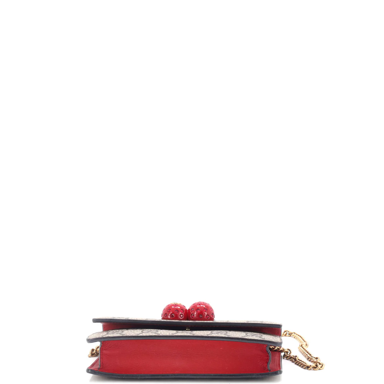 Cherries Wallet on Chain GG Coated Canvas Mini - Deep Luxury