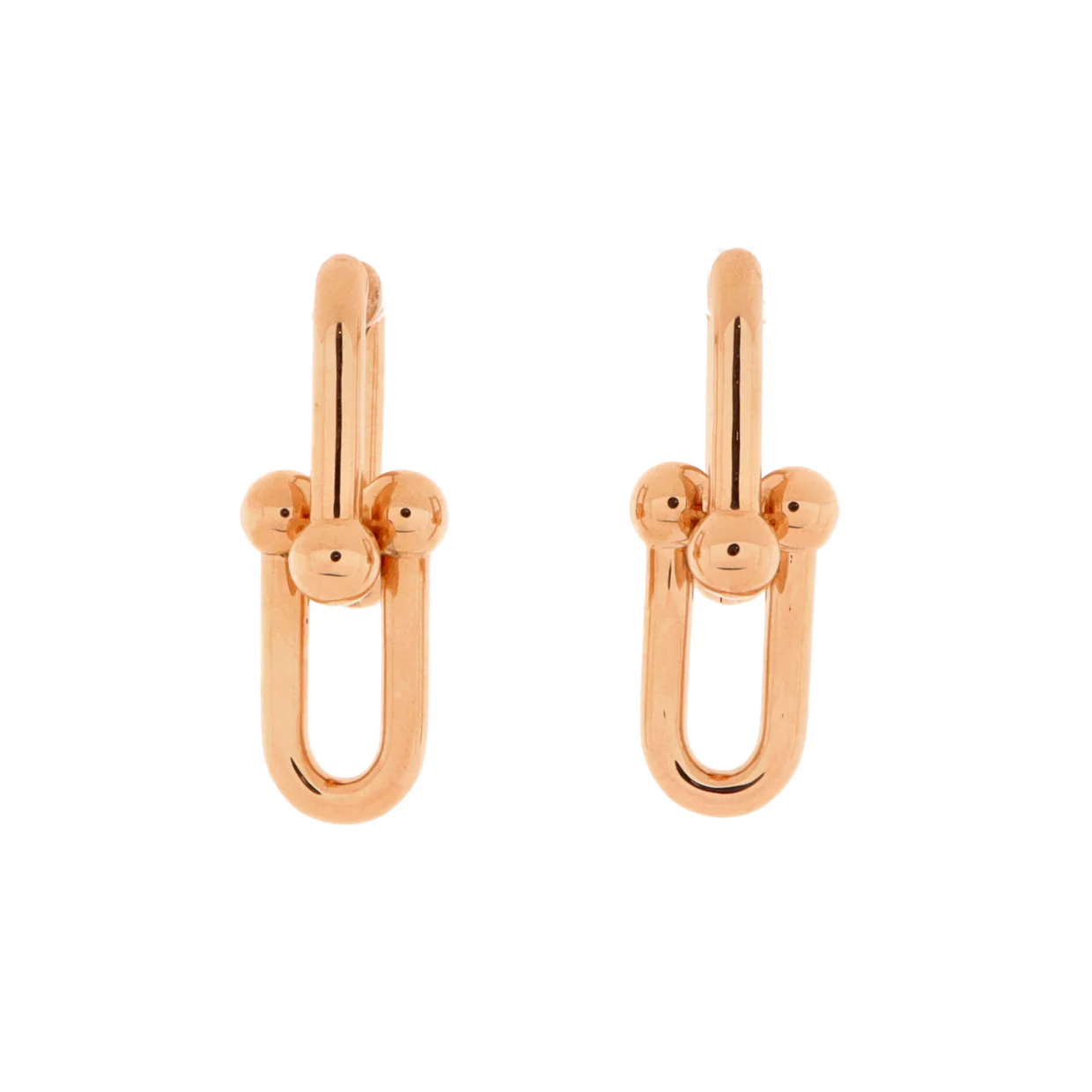 Hardwear Link Earrings 18K Rose Gold Large - Deep Luxury