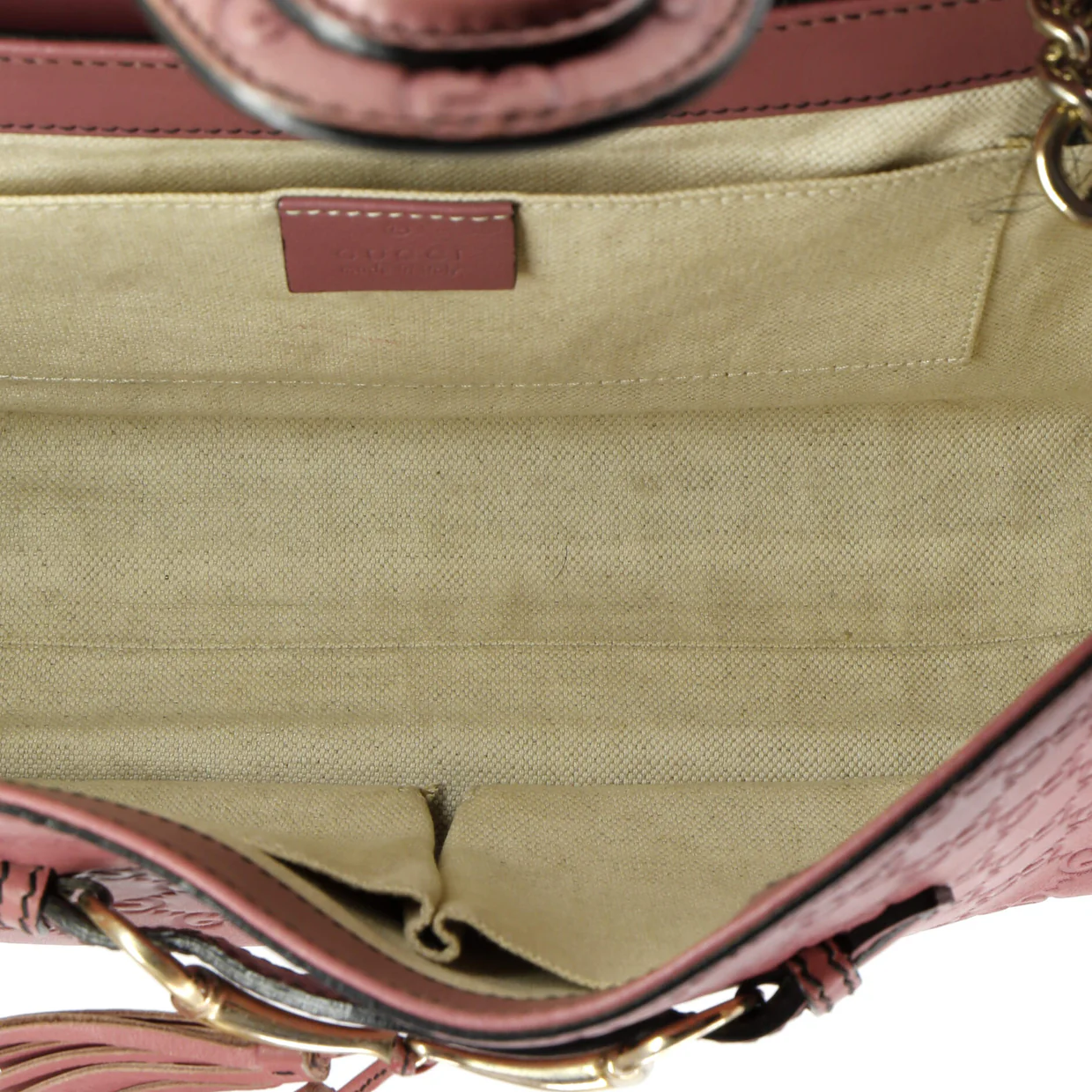 Emily Chain Flap Bag Guccissima Leather Medium - Deep Luxury