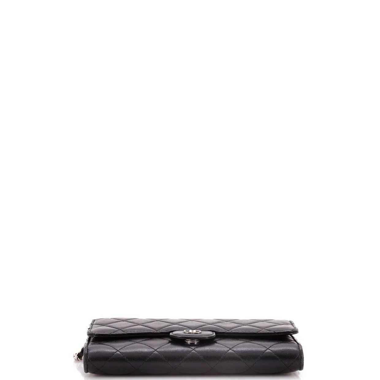 Wallet on Short Chain Quilted Lambskin - Deep Luxury