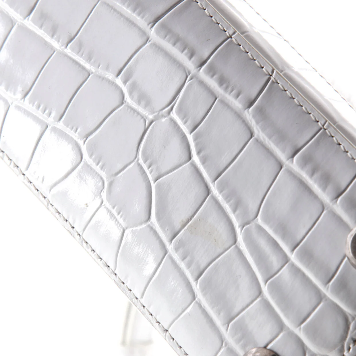 Logo Ville Bag Crocodile Embossed Leather XXS - Deep Luxury