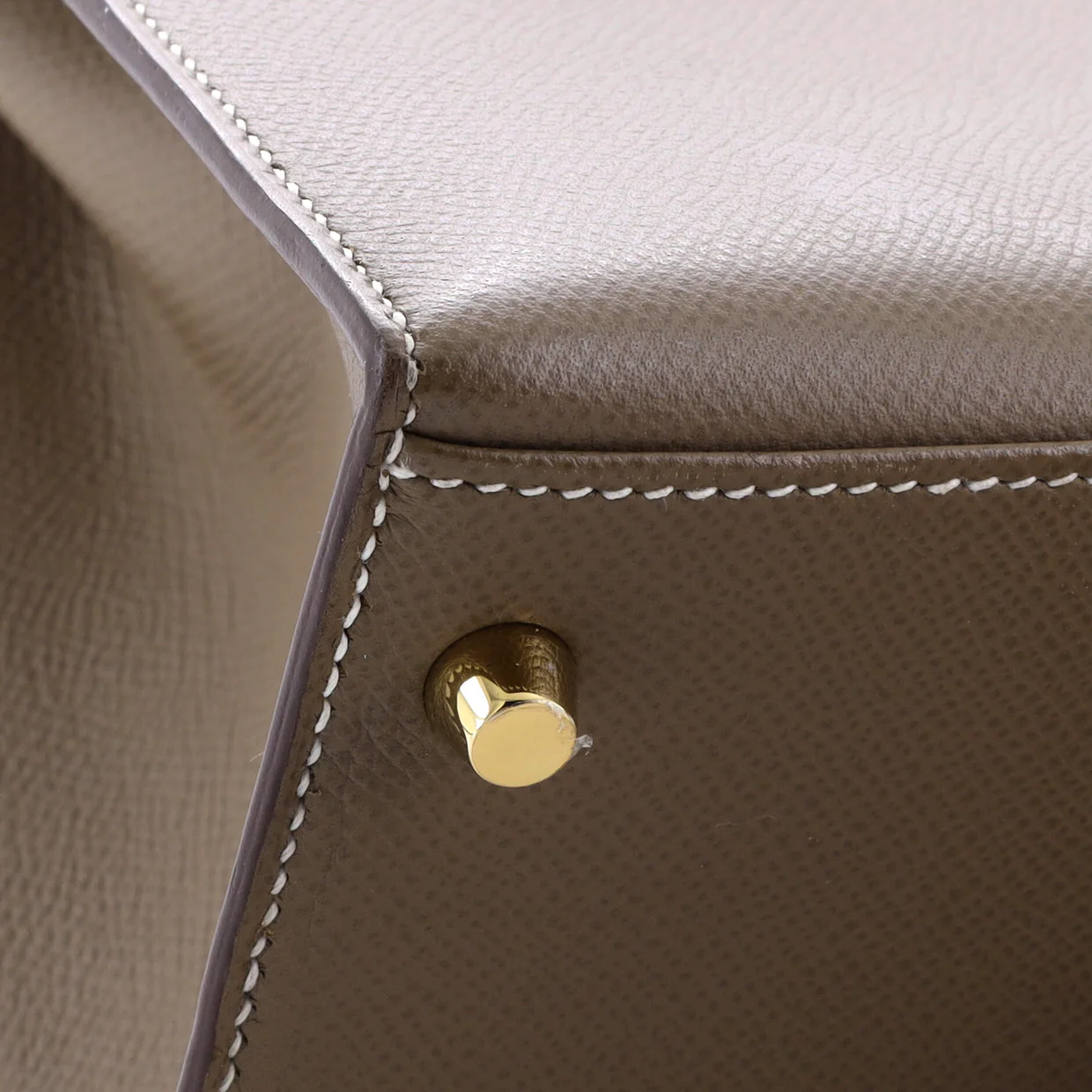 Kelly Handbag Grey Epsom with Gold Hardware 28 - Deep Luxury