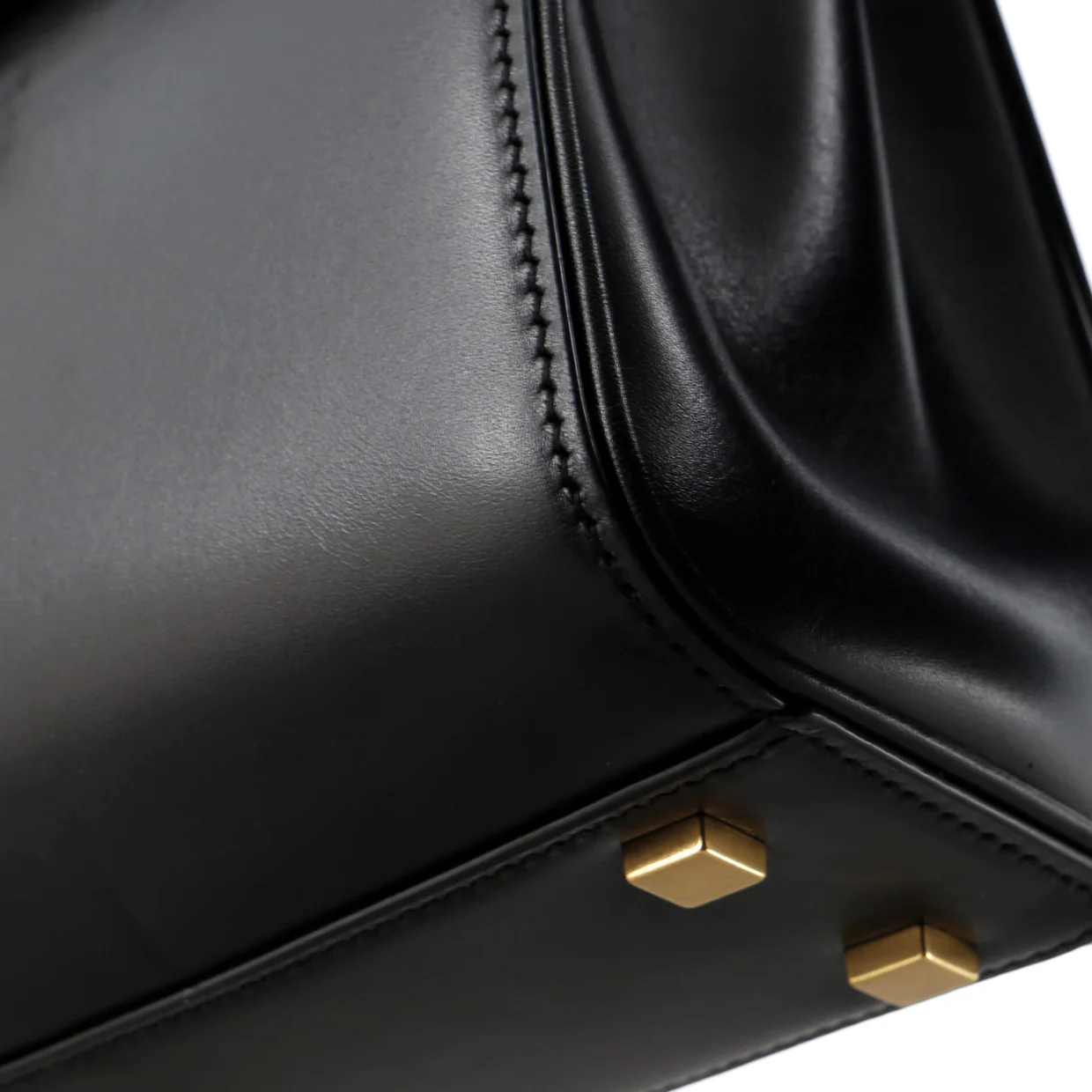 Le Fermoir Top Handle Bag Leather Small - Deep Luxury