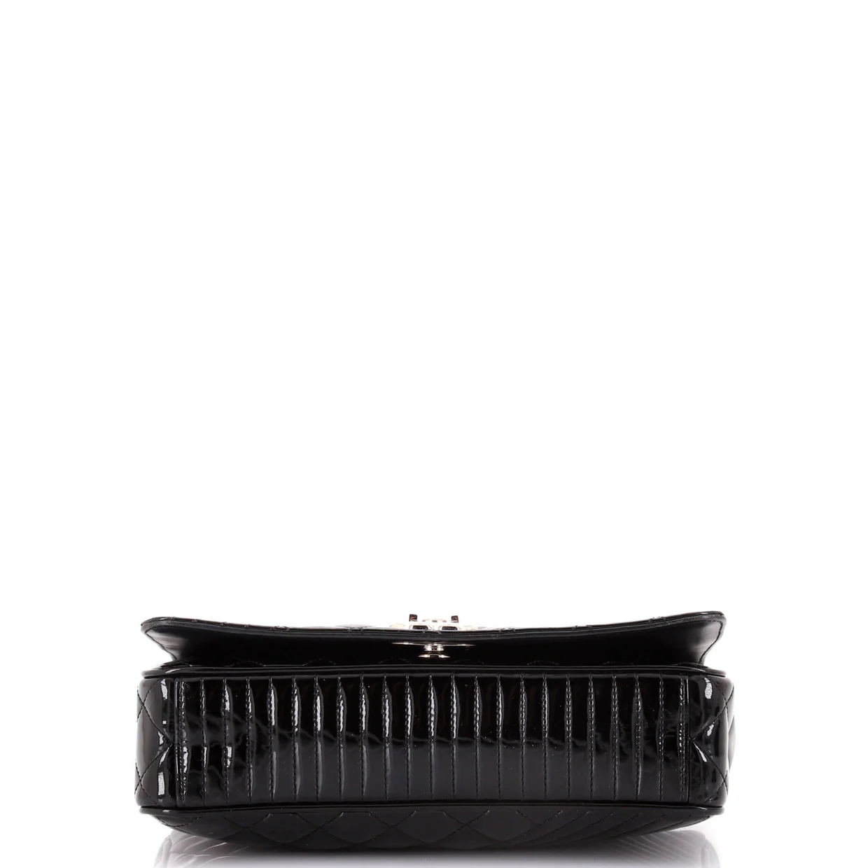 Coco Boy Flap Bag Quilted Patent Medium - Deep Luxury