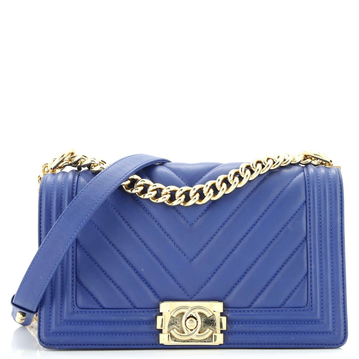 Boy Flap Bag Chevron Lambskin Old Medium - Deep Luxury