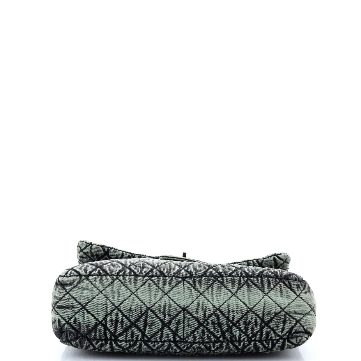 Denimpression Flap Bag Quilted Distressed Denim Medium - Deep Luxury